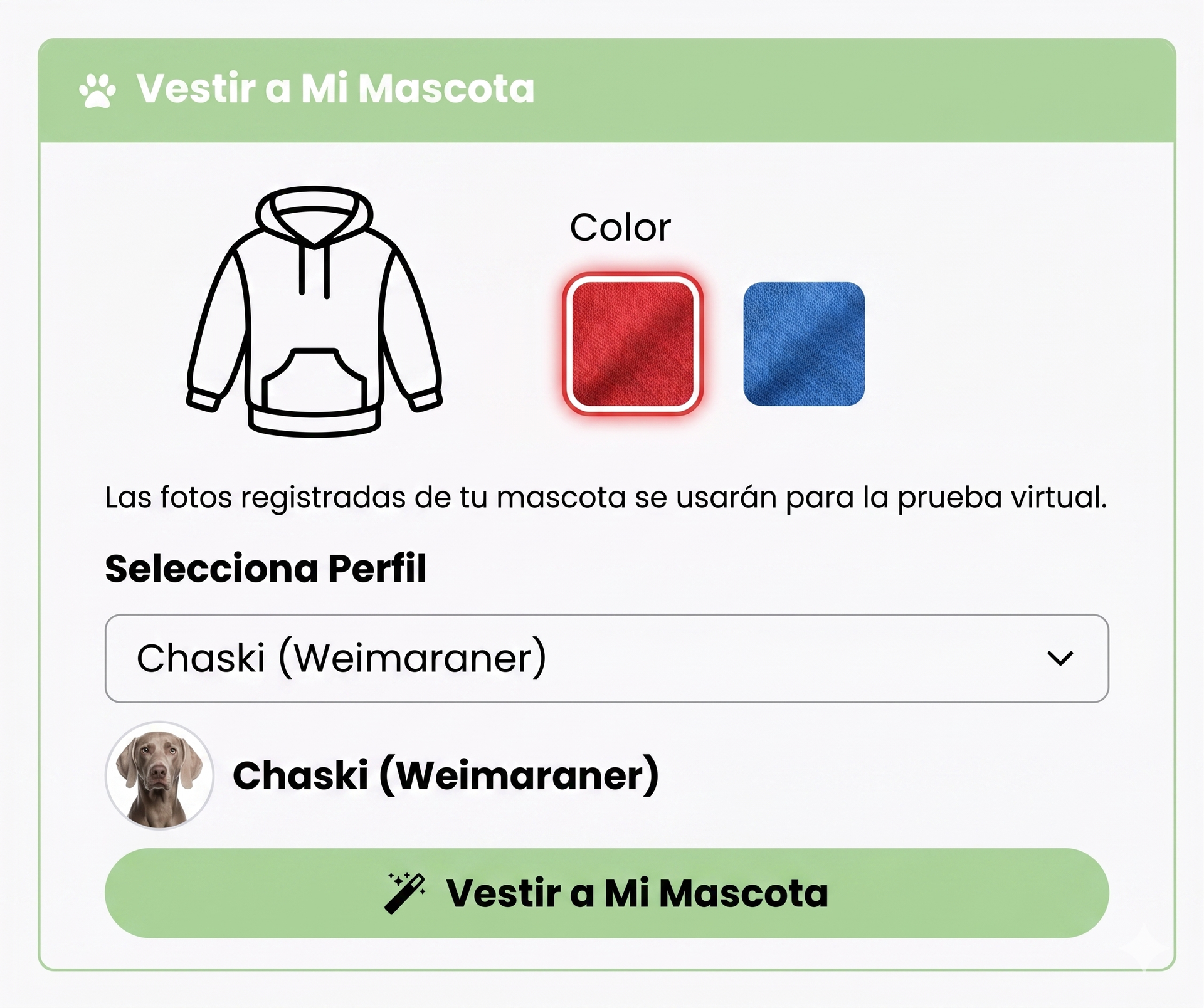 Selección de ropa