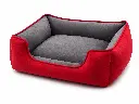 Cama para mascotas roja y cómoda.webp