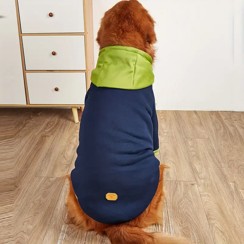 1PC Chaqueta de invierno para perros medianos/grandes - Lavable en máquina, tejido de poliéster knitted, abrigo grueso y cálido para Labrador, Rottweiler, Beagle