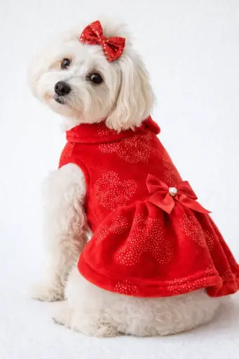 Vestido Felpa con Brillo
